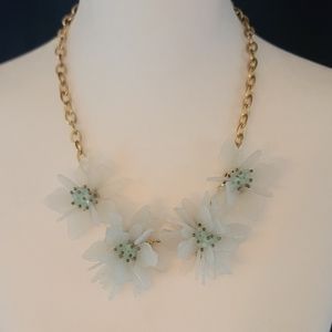 Unique glass flower necklace